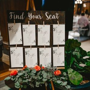 Wedding Find your Seat sign